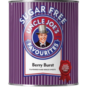 Uncle Joe's Berry Burst Sugar Free Tin British 6x120g
