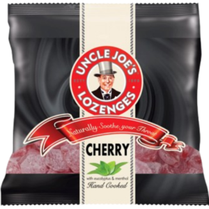 Uncle Joe's Lozenge Cherry Peg Bag British 12x70g