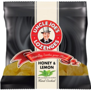 Uncle Joe's Lozenge Honey & Lemon Peg Bag British 12x70g