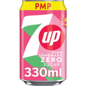 7UP Zero Pink Lemonade Price Marked British 24x330ml