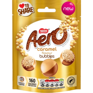 Nestle Aero Bubbles Caramel Chocolate Bag British 8x92g