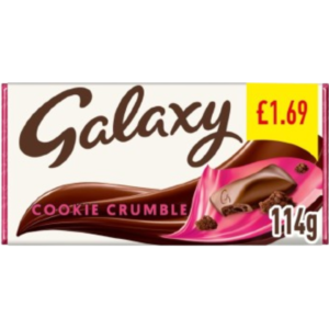 Galaxy Cookie Crumble Chocolate Bar Pm British 24x114g