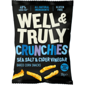 Well & Truly Crunchies Sea Salt & Vinegar British 10x30g