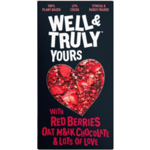 Well & Truly Oat Milk Chocolate Red Berries British 10x90g