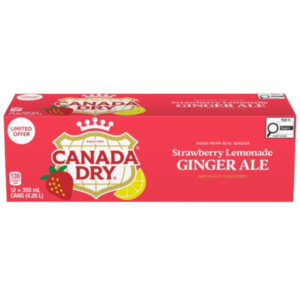 Canada Dry Strawberry Lemonade Ginger Ale 12x355ml