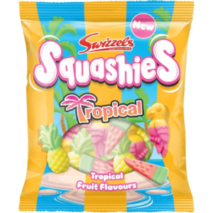 Swizzels Drumstick Squashies Tropical British Peg Bag 12x100g