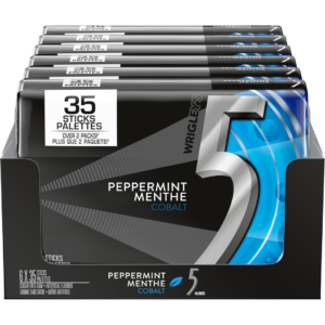 Wrigley's 5 Cobalt Chewing Gum Sugar Free Peppermint Thirty Five Sticks 6