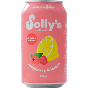 Solly's Soda Raspberry & Lemon 24x355ml