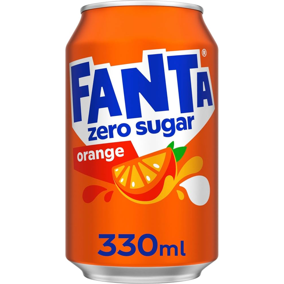 Fanta Zero Sugar Orange British 24x330ml Fanta Zero Sugar Orange British 24x330ml