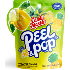 Candy Master Peel & Pop Peelable Gummy Candy Pineapple 12x75g