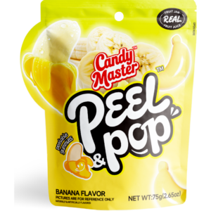 Candy Master Peel & Pop Peelable Gummy Candy Banana 12x75g