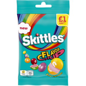 Skittles Fruit Flip Treat Bag Price Marked British Peg Bag 14x109g