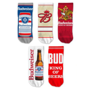Budweiser Ladies Ankle Socks Five Pack 12