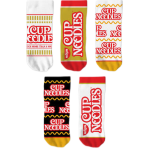 Cup Noodle Ladies Ankle Socks Five Pack 12
