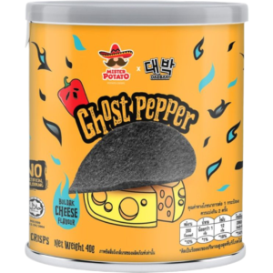 Mister Potato Ghost Pepper Black Crisps With Buldak Cheese Flavour Malaysia 24x40g