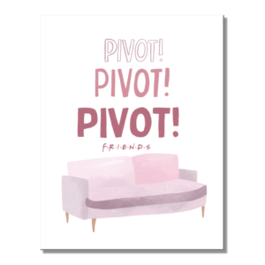 Metal Sign Friends-Pivot 16"x12.5"