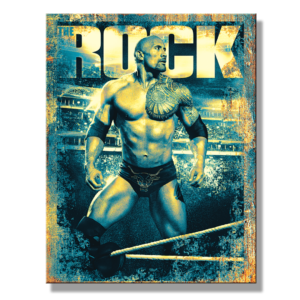 Metal Sign WWE - Rock 16"x12.5"