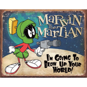 Metal Sign Marvin the Martian 16"x12.5"
