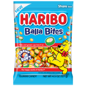 Haribo Balla Bites Peg Bag 12x4.5oz