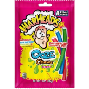 Warheads Ooze Chewz Ropes Peg Bag 12x3oz
