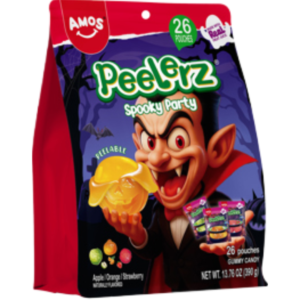 Amos Halloween Peelerz Spooky Gummy Variety Bag 26pcs