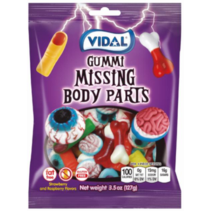 Vidal Missing Body Parts Halloween Peg Bag 14x3.5oz
