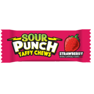 Sour Punch Chews Strawberry Bulk 3lb