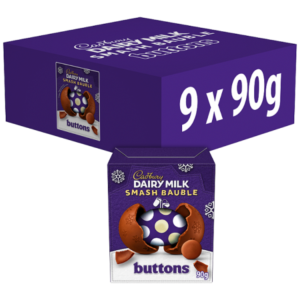 Cadbury Dairy Milk Smash Bauble Buttons British 9x90g