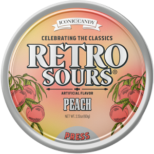 Iconic Retro Sour Peach 8x60g