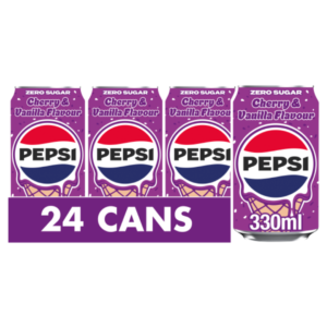 Pepsi Cherry & Vanilla Zero Sugar British 24x330ml