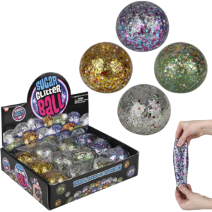 RIN Sparkle Squeezy Sugar Glitter Ball 2.4" 12ct