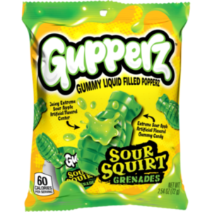 Gupperz Sour Squirt Grenades Sour Apple Peg Bag 12