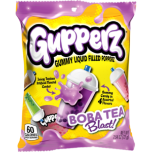Gupperz Boba Tea Blast Assorted Gummies Peg Bag 12