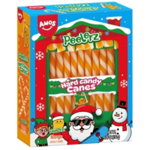 Amos Peelerz Xmas Mango Candy Canes 12x5.29oz