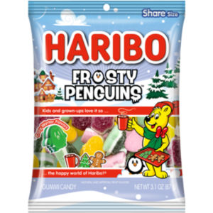 Haribo Xmas Frosty Penguins Peg Bag 12x3.1oz