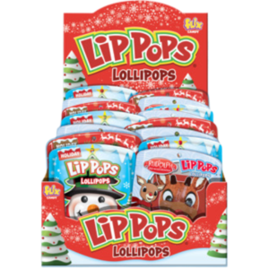 Flix Candy Xmas Assorted Holiday Lip Pops 12x0..56oz