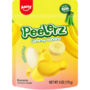 Amos Peelerz Gummy Banana Peg Bag 12x6oz
